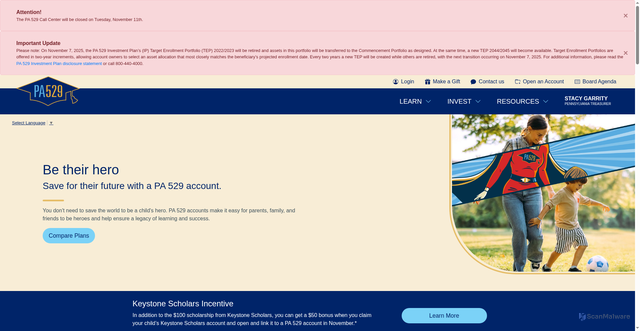 Security scan screenshot of https://www.pa529.com/