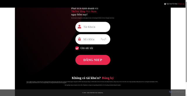 Security scan screenshot of https://app-tkshope.vip/