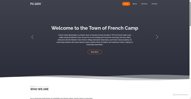Security scan screenshot of https://frenchcamp.gov/