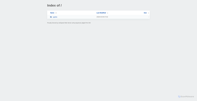 Security scan screenshot of https://ftp.sequences.digital