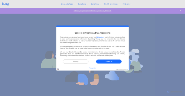 Security scan screenshot of https://www.buoyhealth.com