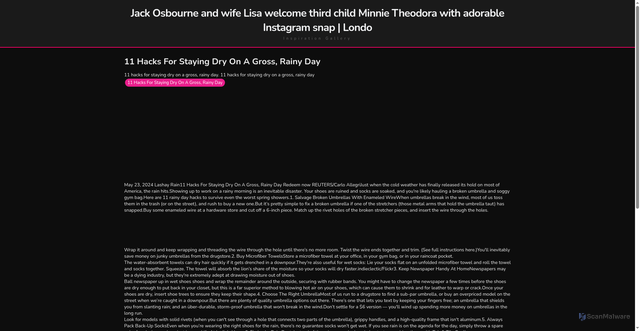 Security scan screenshot of https://pikejudgeblog-dpn8knmrw4nu.edgeone.app/11-hacks-for-staying-dry-on-a-gross-rainy-day.html