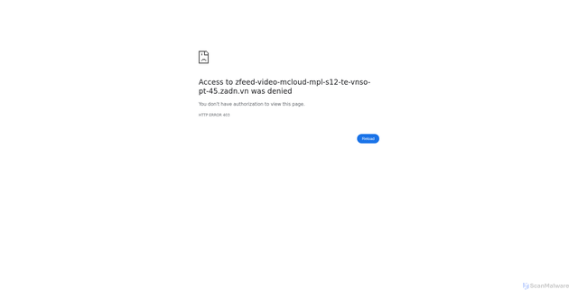 Security scan screenshot of https://zfeed-video-mcloud-mpl-s12-te-vnso-pt-45.zadn.vn