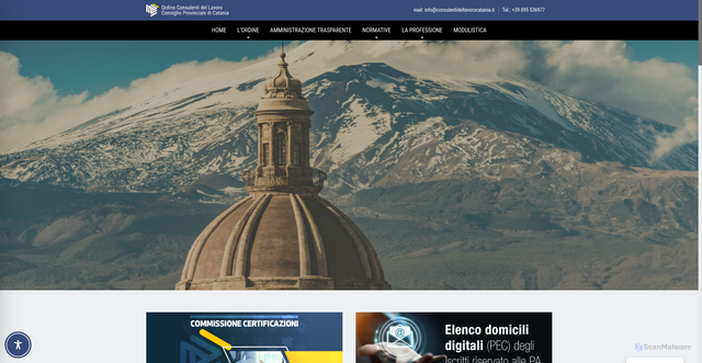 Security scan screenshot of https://www.consulentidellavorocatania.it/