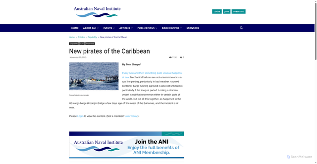 Security scan screenshot of https://navalinstitute.com.au/new-pirates-of-the-caribbean/