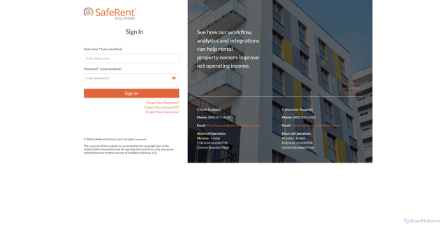 Security scan screenshot of https://www.residentscreening.net