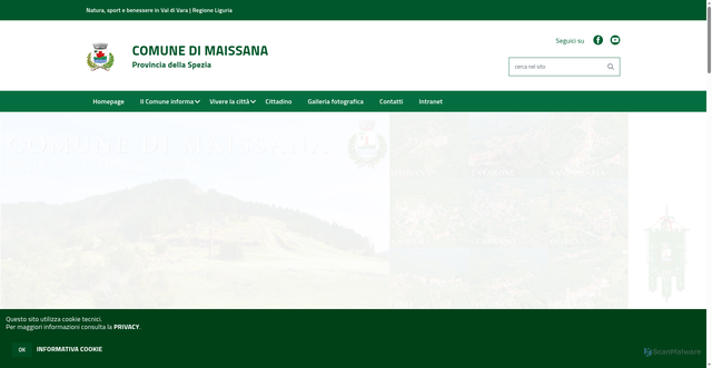 Security scan screenshot of https://www.comune.maissana.sp.it