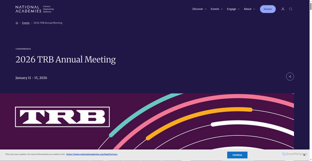 Security scan screenshot of https://trb-annual-meeting.nationalacademies.org