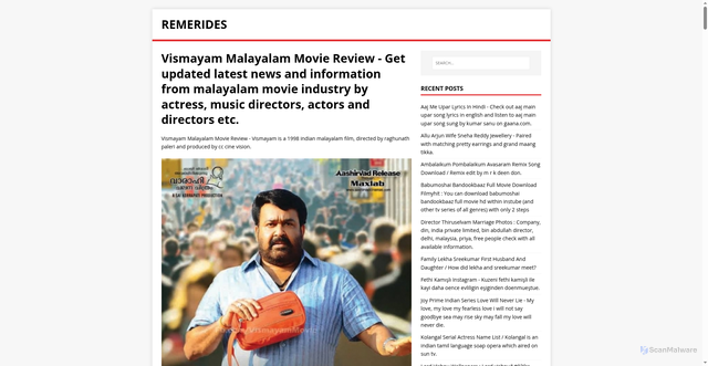 Security scan screenshot of https://sedireme.pages.dev/posts/vismayam-malayalam-movie-review
