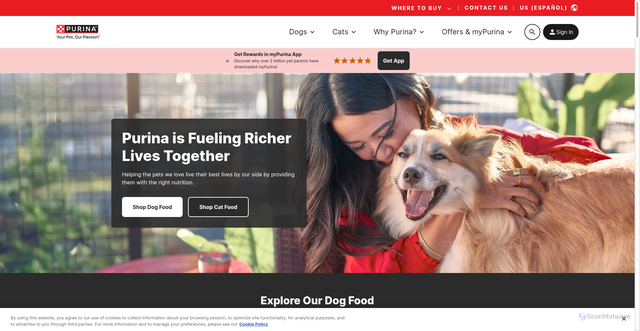 Security scan screenshot of https://auth.purina.com