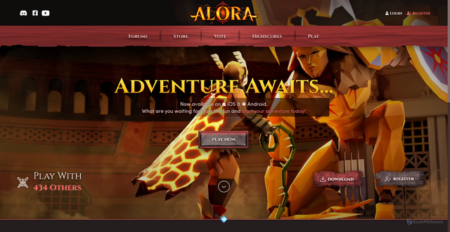 Security scan screenshot of https://www.alora.io/