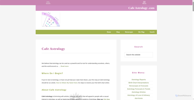 Security scan screenshot of https://cafeastrology.com