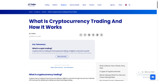 Security scan screenshot of https://www.tmgm.com/en/academy/trading-academy/what-is-crypto-trading