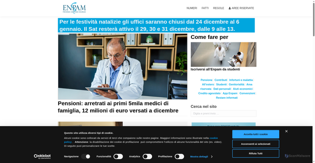 Security scan screenshot of https://www.enpam.it/