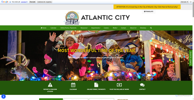 Security scan screenshot of https://www.acnj.gov/