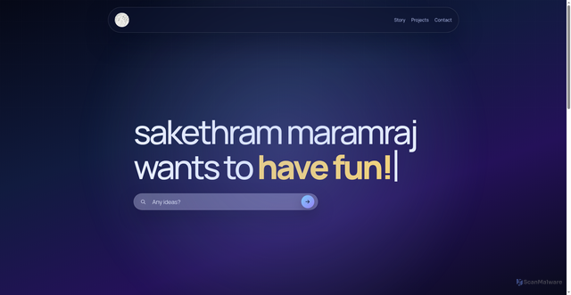 Security scan screenshot of http://sakethram.xyz/
