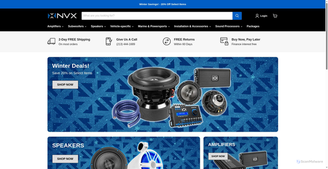 Security scan screenshot of https://nvx.com
