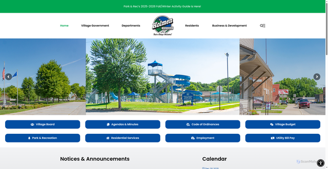 Security scan screenshot of https://www.holmenwi.gov/