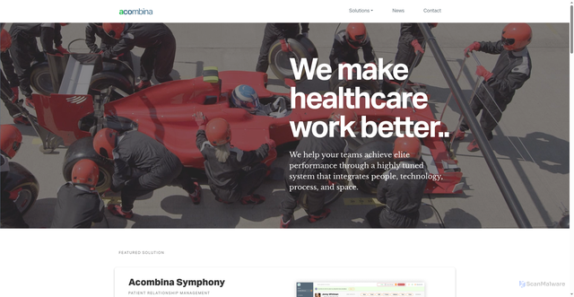 Security scan screenshot of https://acombina.com
