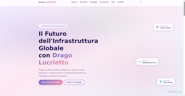 Security scan screenshot of https://dragolucrietto.com/