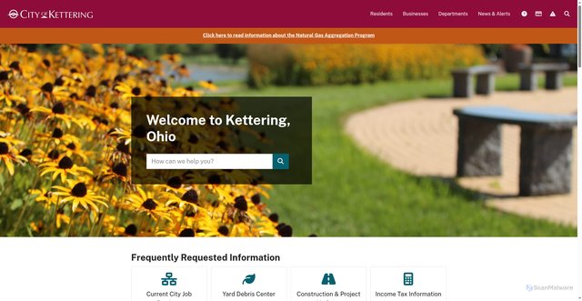 Security scan screenshot of https://www.ketteringoh.org/