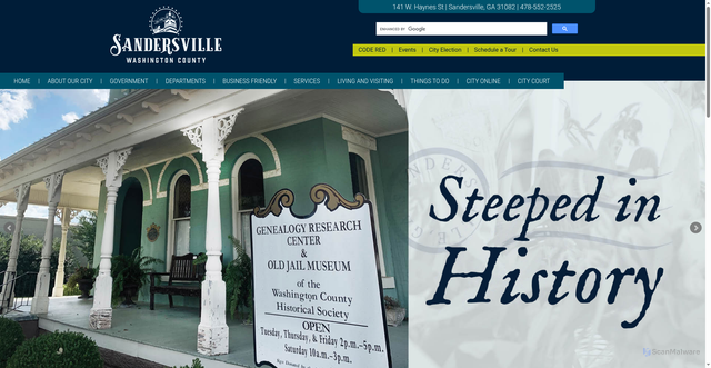 Security scan screenshot of https://www.sandersvillega.org/