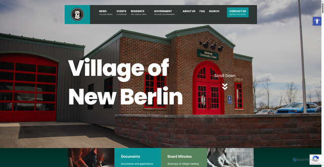 Security scan screenshot of https://villageofnewberlinny.gov/