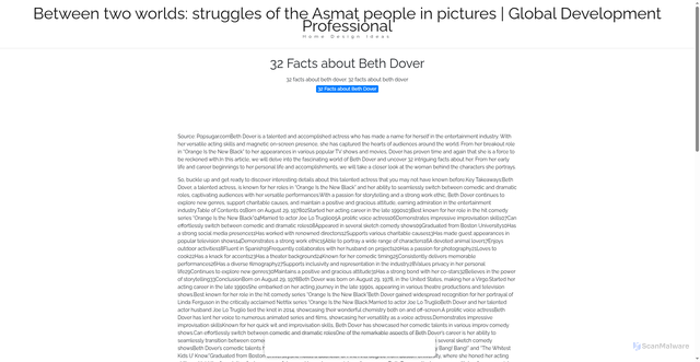 Security scan screenshot of https://goldjavahugo-pjpb4bdkq4.edgeone.app/10199-32-facts-about-beth-dover.html