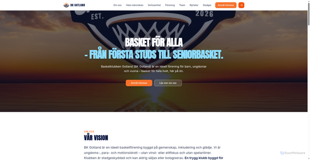 Security scan screenshot of https://bk-gotland.se
