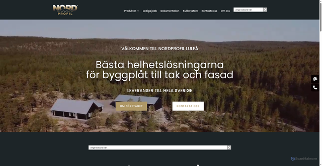 Security scan screenshot of https://nordprofillulea.se