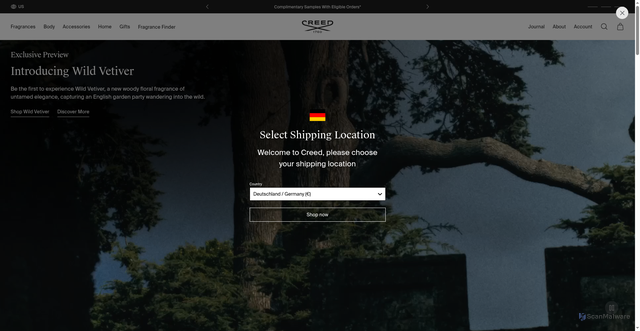 Security scan screenshot of https://creedboutique.com