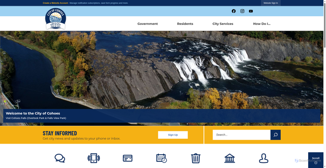 Security scan screenshot of https://cohoes-ny.gov/