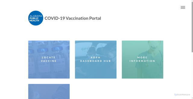Security scan screenshot of https://alcovidvaccine.gov/