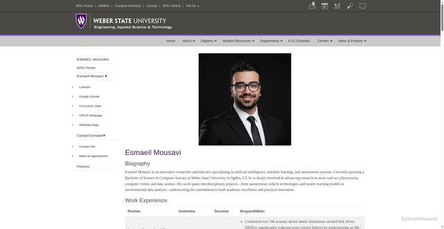 Security scan screenshot of https://esmaeil.org/index.html