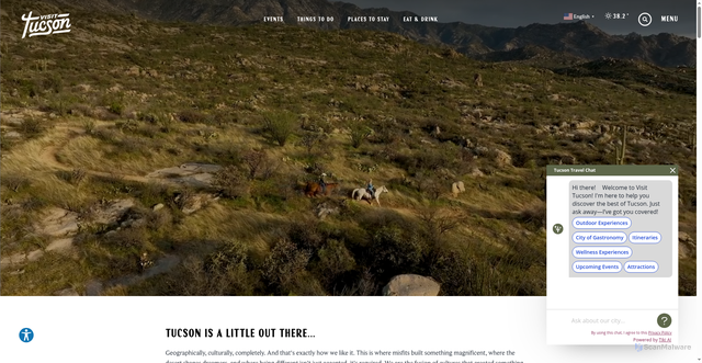 Security scan screenshot of https://visittucson.org