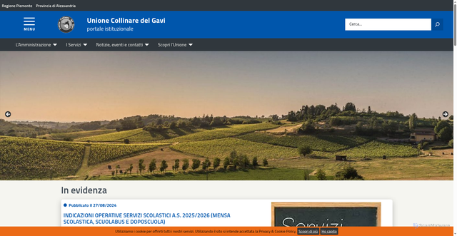Security scan screenshot of https://www.unionecollinaredelgavi.al.it