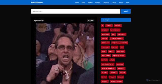 Security scan screenshot of https://infinitecraftonline.com/olympics-gif-7/