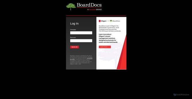Security scan screenshot of https://go.boarddocs.com