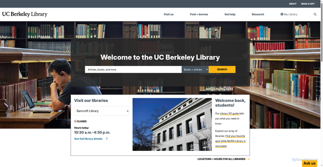 Security scan screenshot of https://lib.berkeley.edu