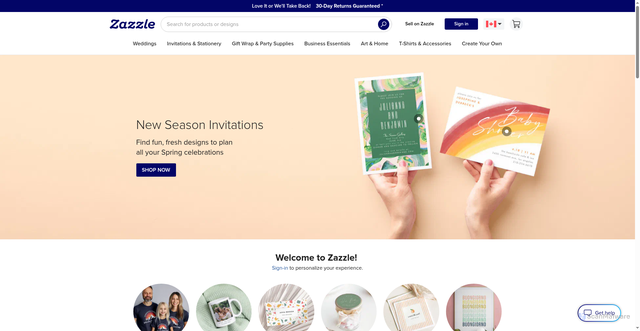 Security scan screenshot of https://zazzle.ca