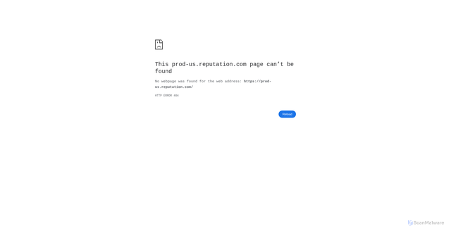 Security scan screenshot of https://prod-us.reputation.com