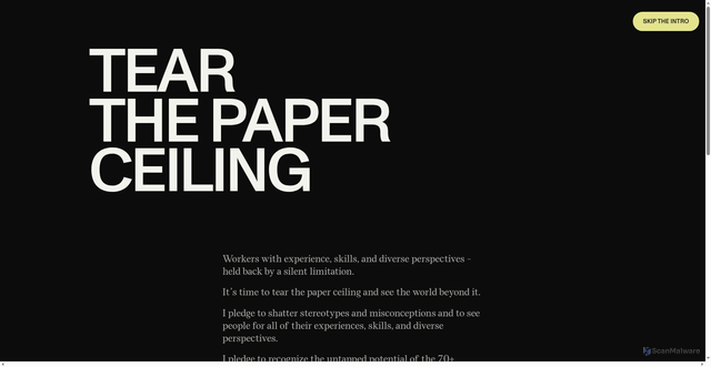 Security scan screenshot of https://www.tearthepaperceiling.org/