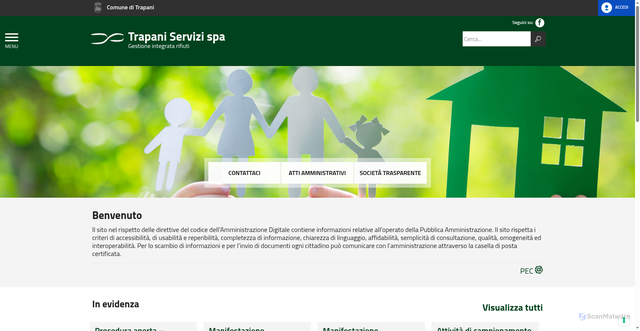 Security scan screenshot of https://trapaniservizi.it/
