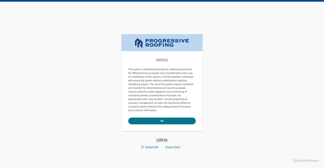 Security scan screenshot of https://apps.progressiveus.com