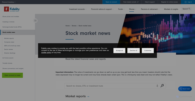 Security scan screenshot of https://www.fidelity.co.uk/shares/stock-market-news/