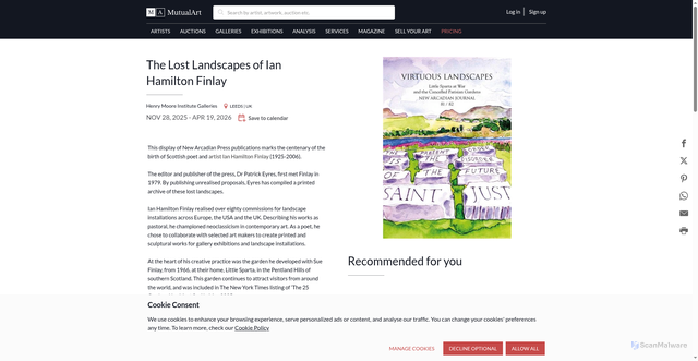 Security scan screenshot of https://www.mutualart.com/Exhibition/The-Lost-Landscapes-of-Ian-Hamilton-Finl/1A38F00479C22ADD