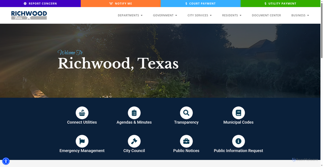 Security scan screenshot of https://richwoodtx.gov/