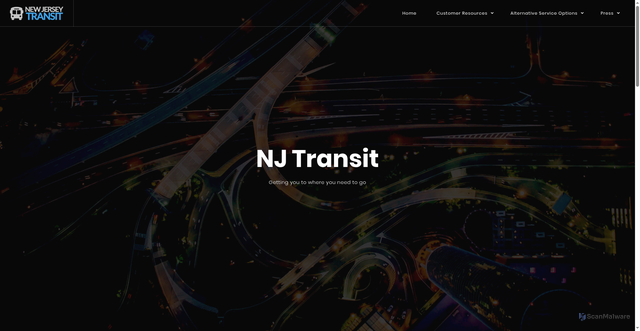 Security scan screenshot of https://www.newjersey-transit.com/