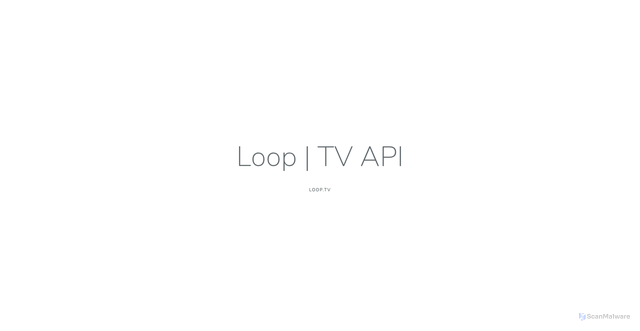Security scan screenshot of https://tv.loop-api.tv