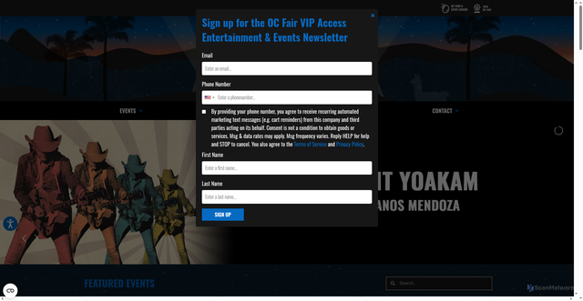 Security scan screenshot of https://pacamp.com/